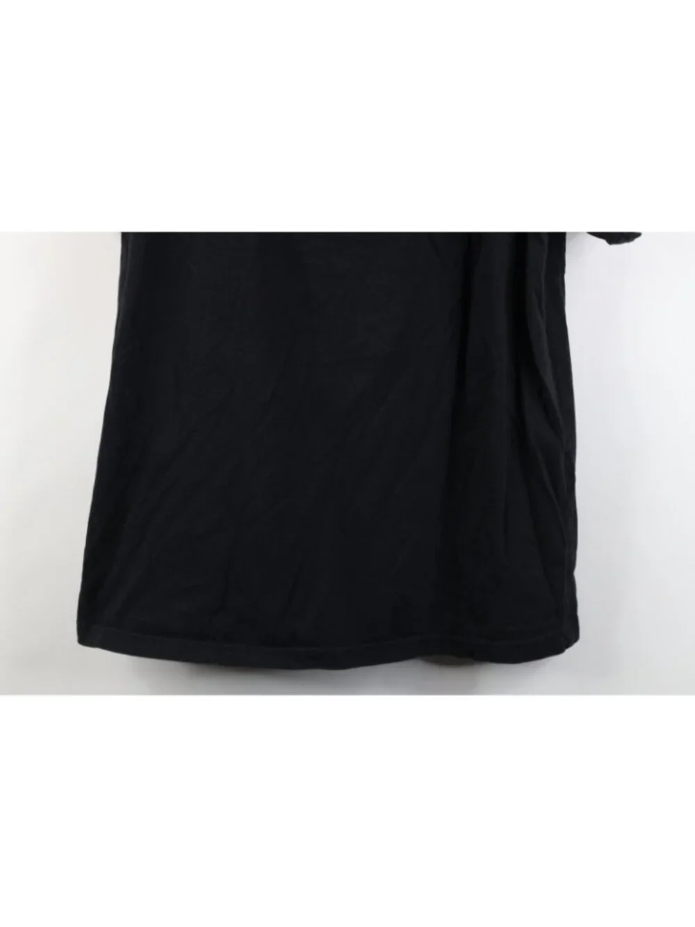 Vtg 90s Streetwear Mens Large Distressed Blank Cotton Short Sleeve T-Shirt Black